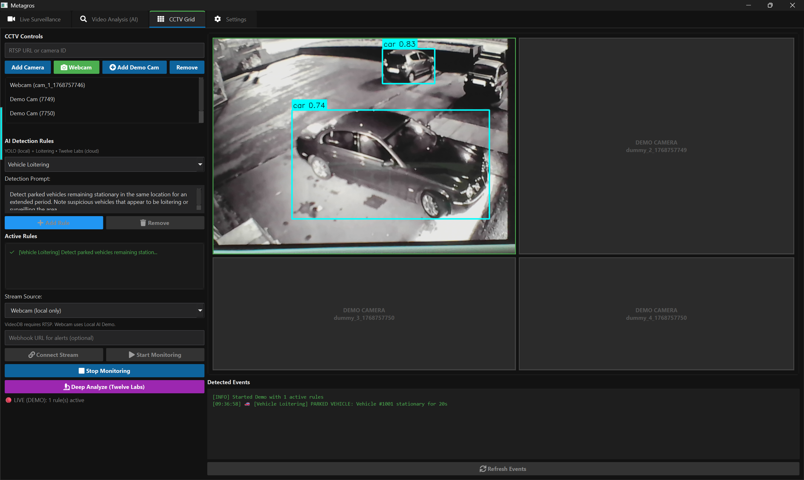 Metagros Interface Demo